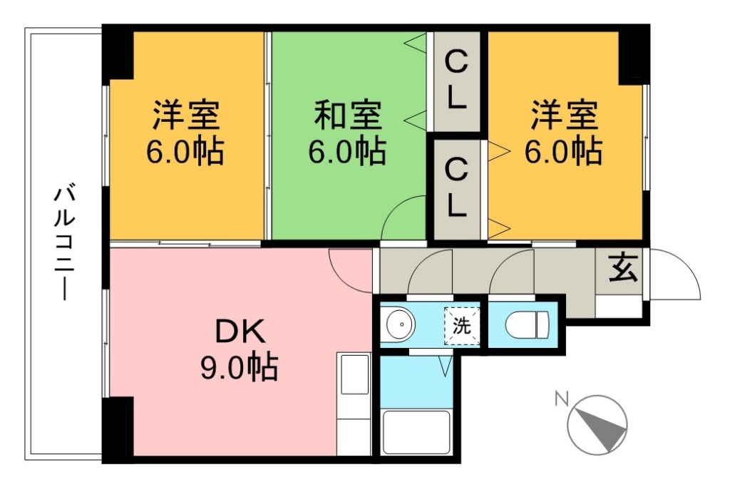 ロゼ３ 306号室 間取り