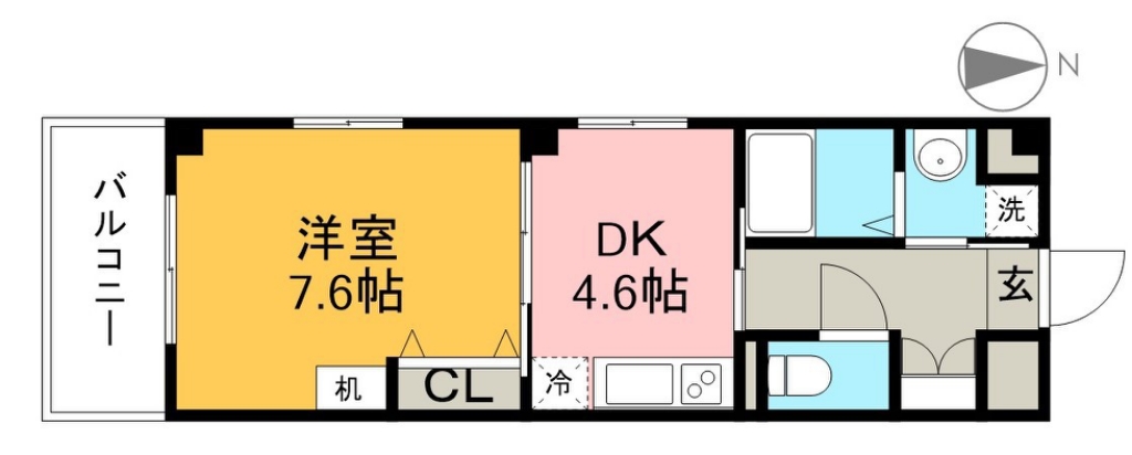 セブンシーズ城見 301号室 間取り