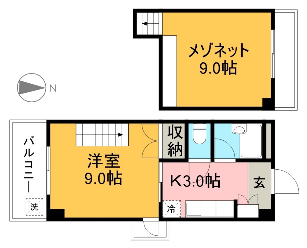 ドミールＩＴＯ 301号室 間取り
