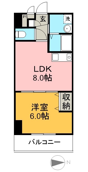 高知インターマンション 206号室 間取り