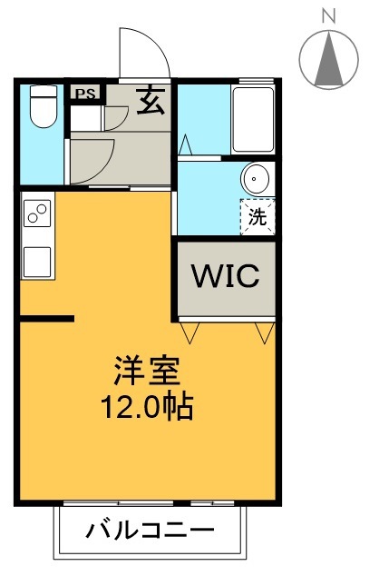 大和ハイツⅡ 102号室 間取り