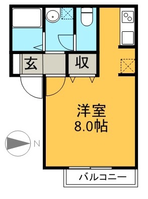 コーポリベール 101号室 間取り