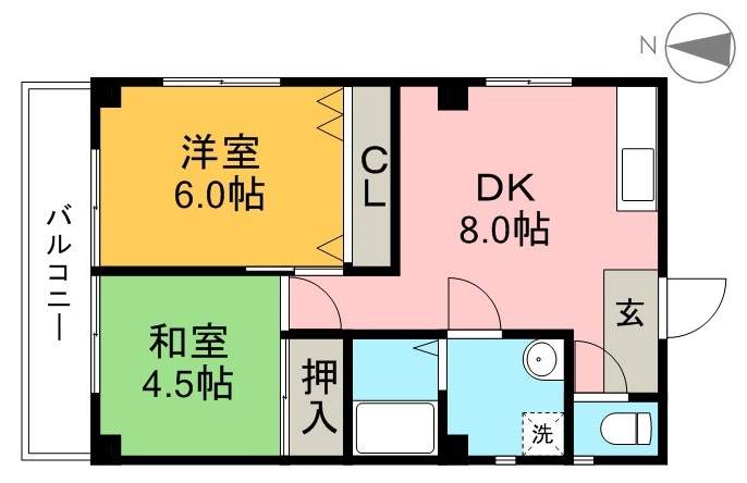 メゾン山下 201号室 間取り