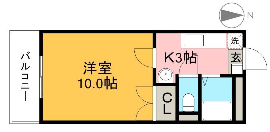 カートルセゾン 202号室 間取り
