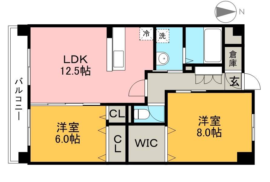 ｖｉｌｌａ　ｂｒｉｃｋ 305号室 間取り