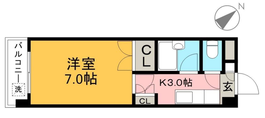 ジョイフル若草 210号室 間取り