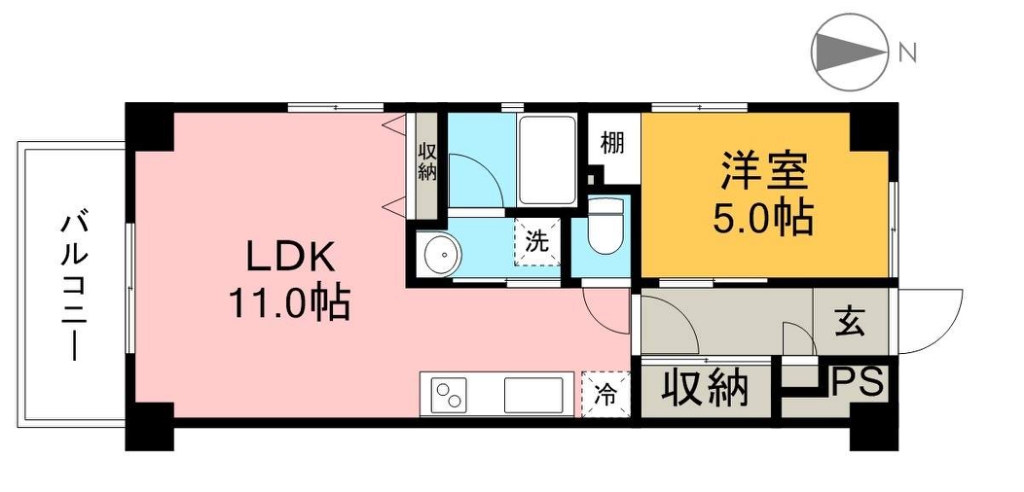 ハピエスト 401号室 間取り