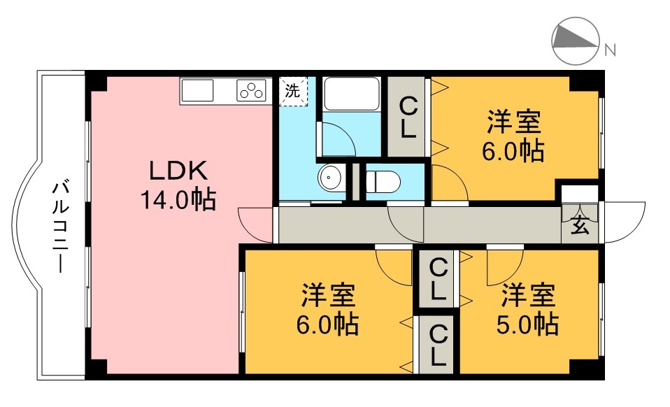 リップルガーデンⅡ 212号室 間取り