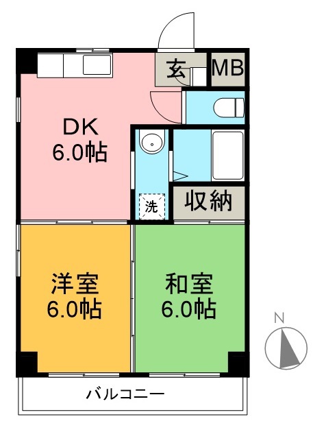雷門ビル 406号室 間取り