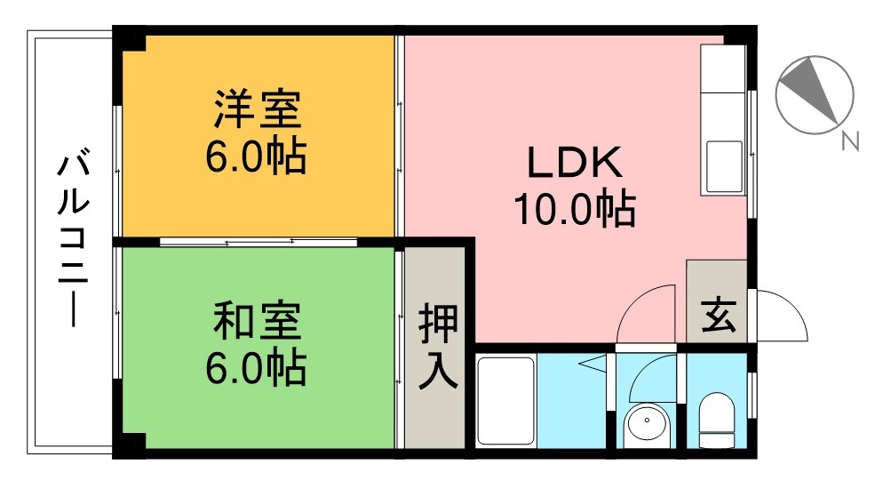 ハイツＭＩＮＴ 203号室 間取り