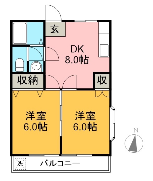 ゴールデンハイツ 403号室 間取り