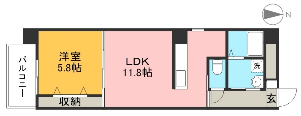 ルガーノⅢ 306号室 間取り