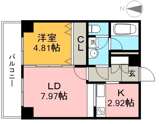 ＡＤＤＲＥＳＳ　ＨＡＲＩＭＡＹＡ 302号室 間取り