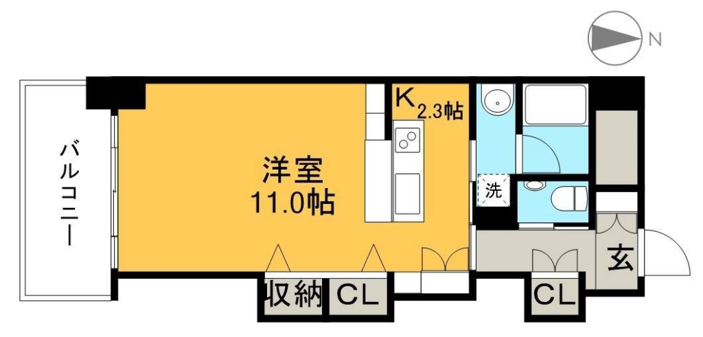 カーサ地球３３番地 303号室 間取り