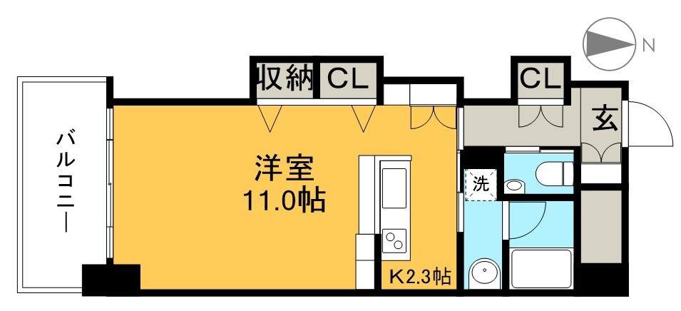 カーサ地球３３番地 402号室 間取り
