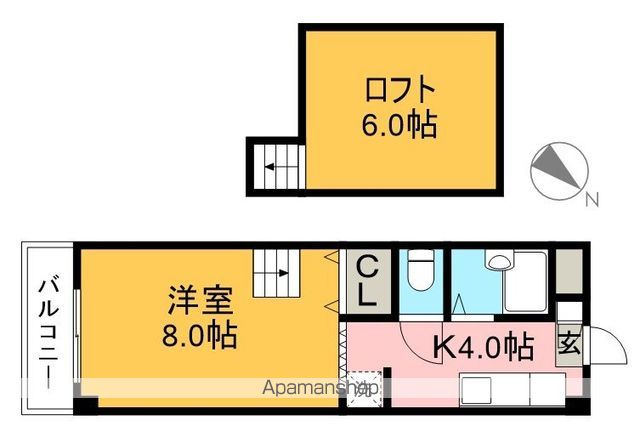 リバープール桟四Ⅱ 508号室 間取り