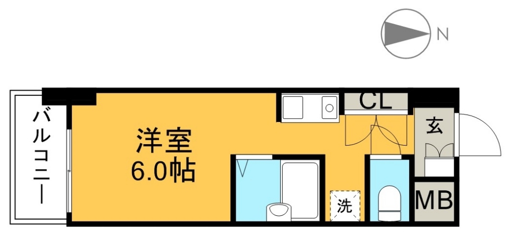 朝日プラザ知寄町パサージュ 605号室 間取り