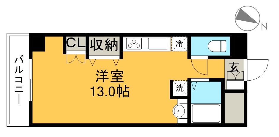 カーサ・ローズヴェール D-2号室 間取り