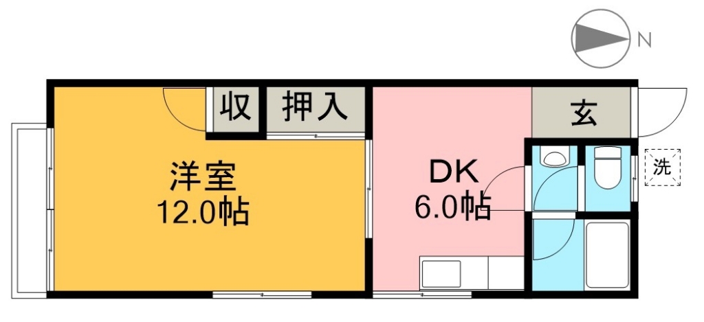 ハウス桂山 203号室 間取り