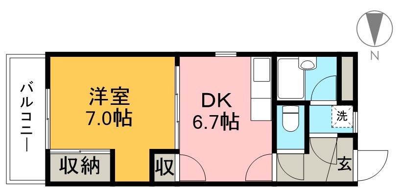 新井マンション 303号室 間取り