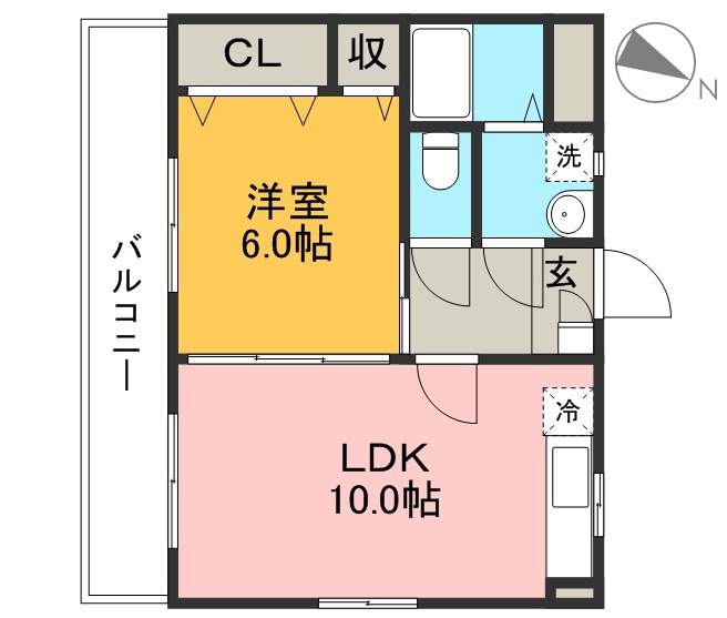 フェリス 101号室 間取り