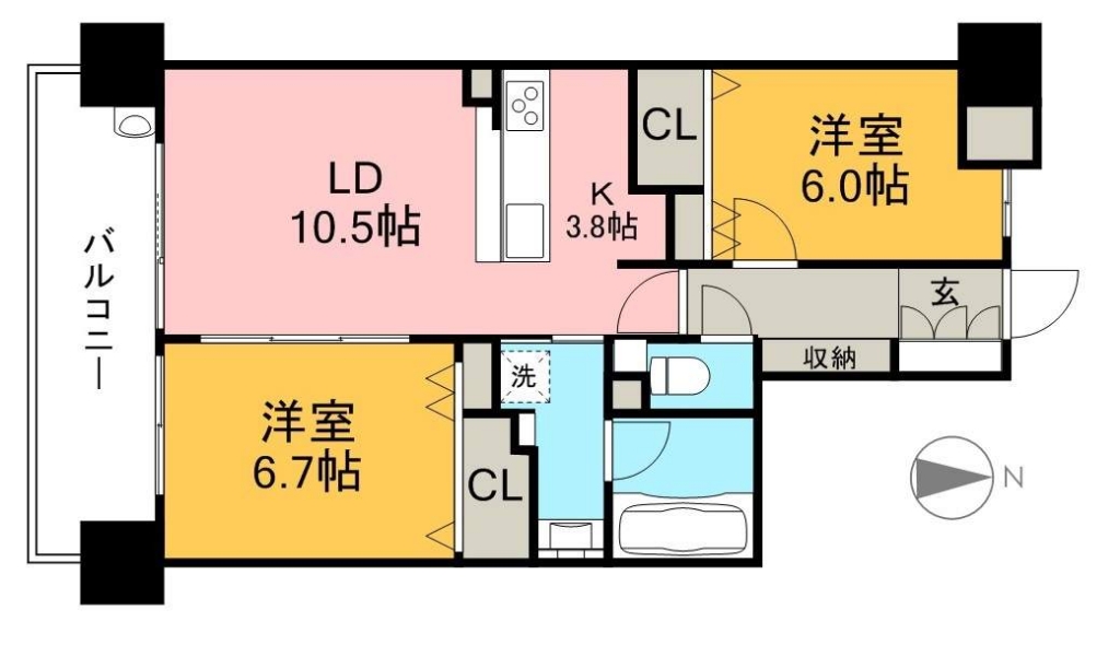 アルファステイツ愛宕山 606号室 間取り