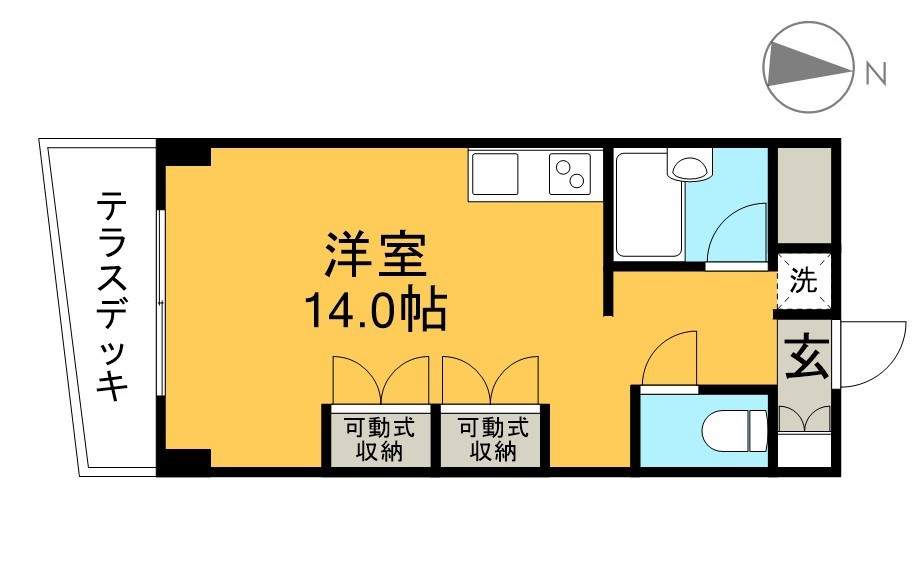 アトラクトイーエム 406号室 間取り