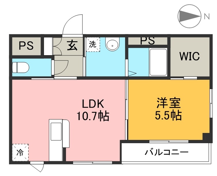 サンク　ルミエールＡ 201号室 間取り