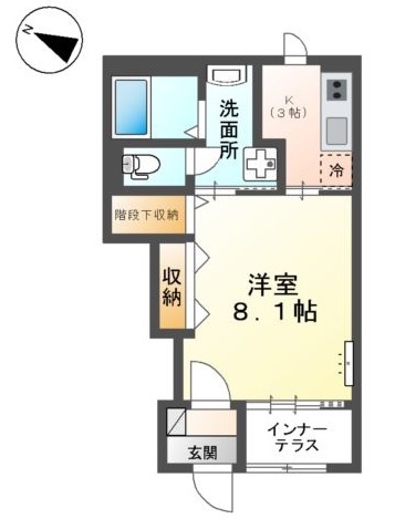 十色 109号室 間取り