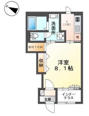 十色 107号室 間取り