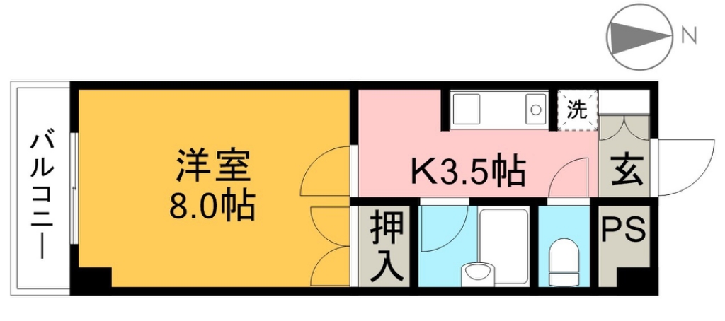 ミタニマンションⅢ 603号室 間取り