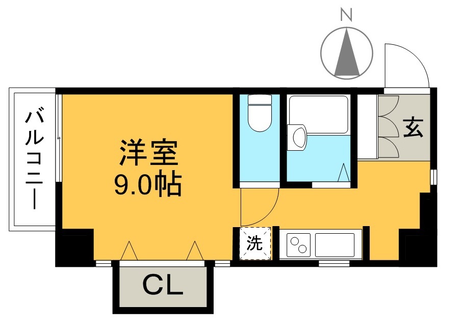 ｖｉｌｌａｓ 402号室 間取り