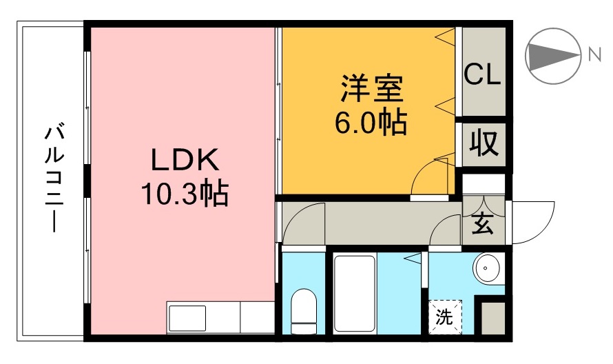 プルミエールⅡ 105号室 間取り