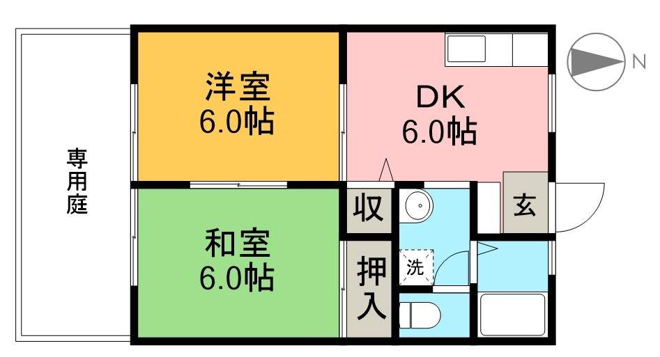 ＭＵハイツ 103号室 間取り