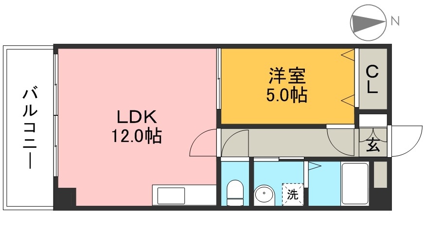 セレス薊野 102号室 間取り