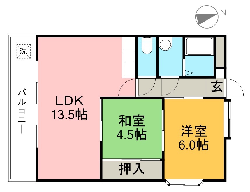 ロゼ２ 708号室 間取り