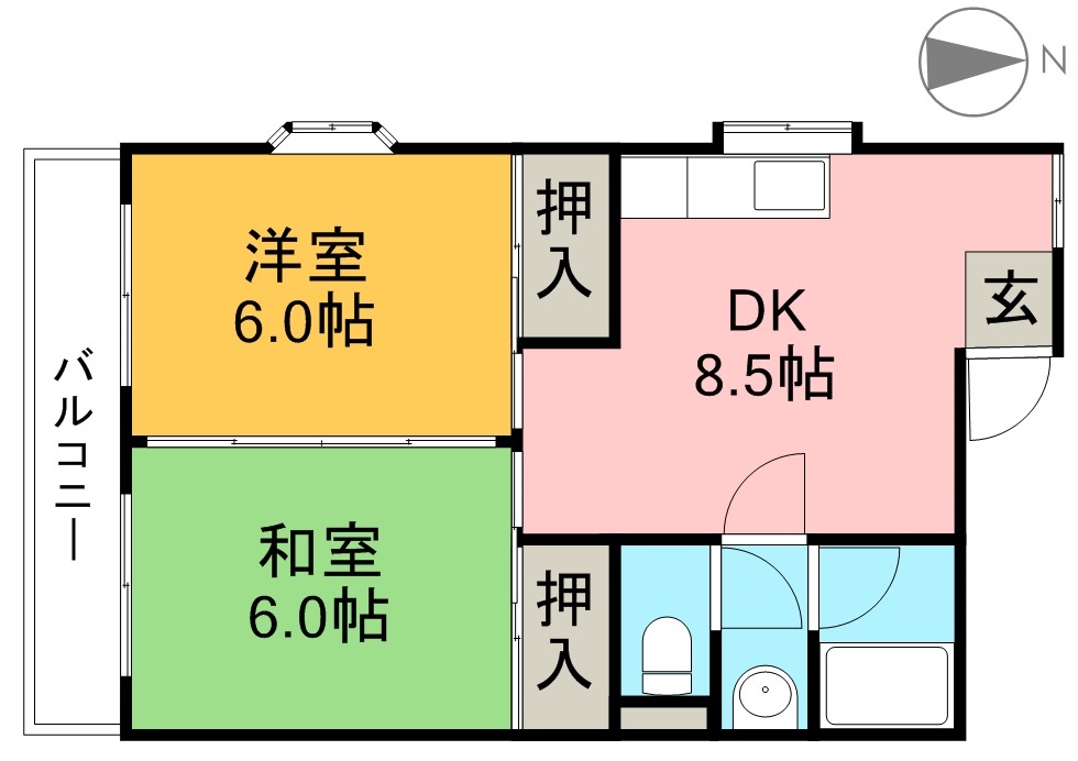 セグエンテ 207号室 間取り