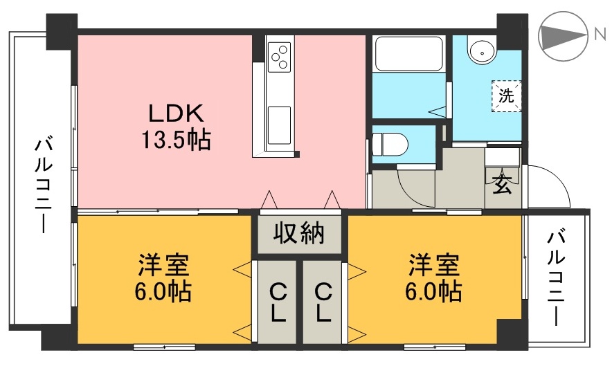 プロスペリタ上町 501号室 間取り