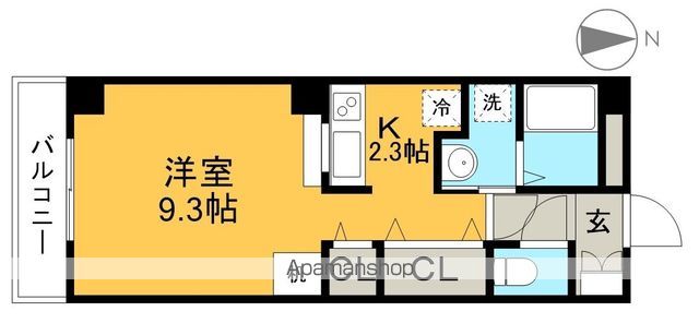 フレンテカルポート 202号室 間取り
