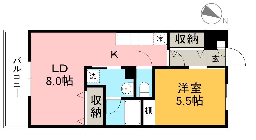 アクセスコート 403号室 間取り