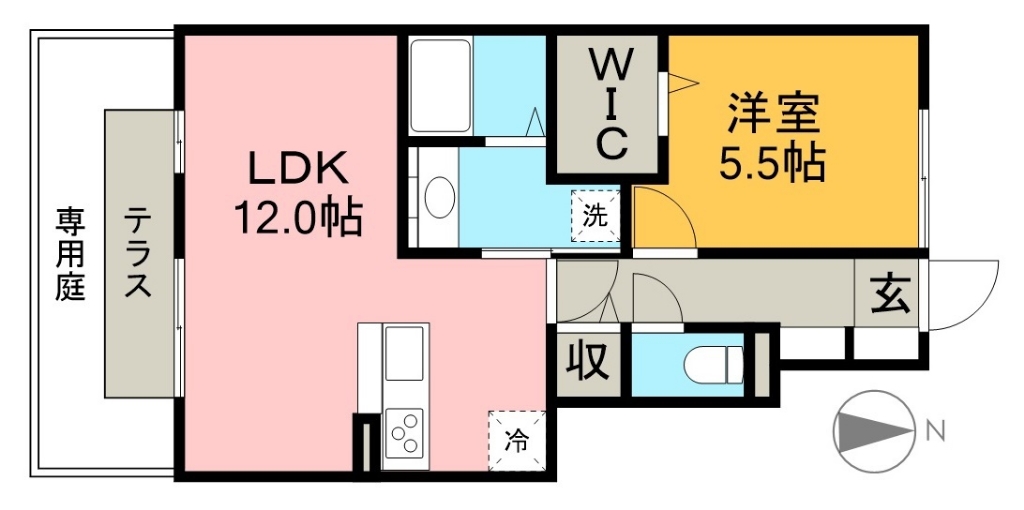 フラッツ福井東町 103号室 間取り