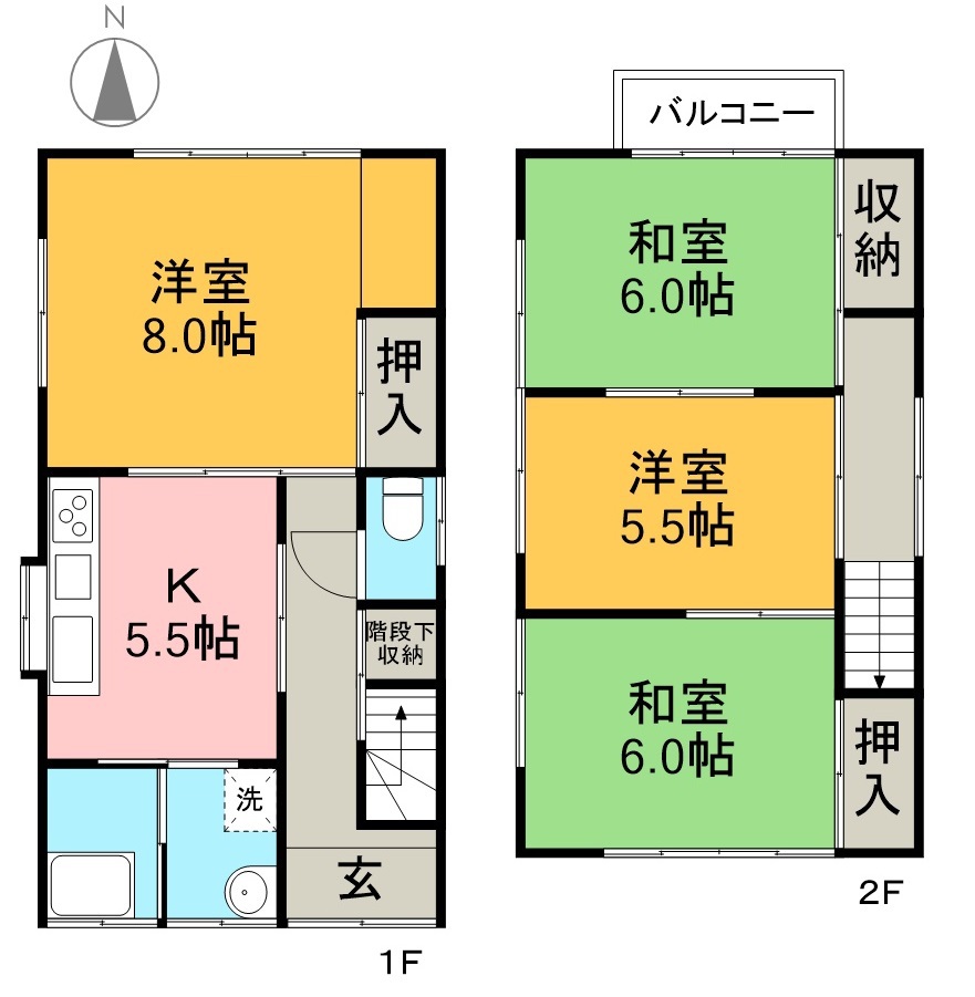 愛宕山南町貸家 間取り