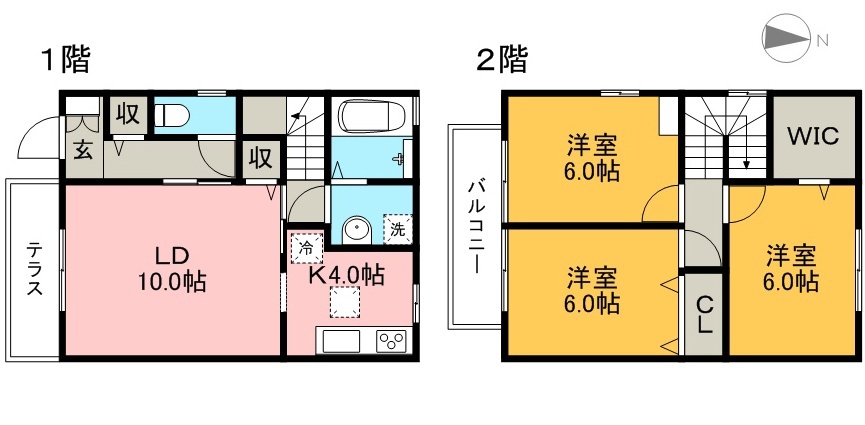 リビングタウン万々　Ｃ棟 101号室 間取り