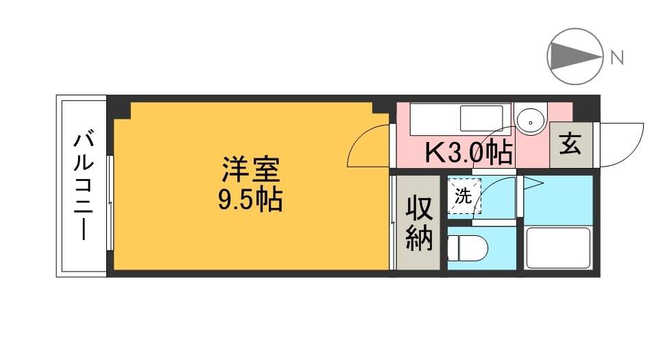 オカダハイツ 402号室 間取り