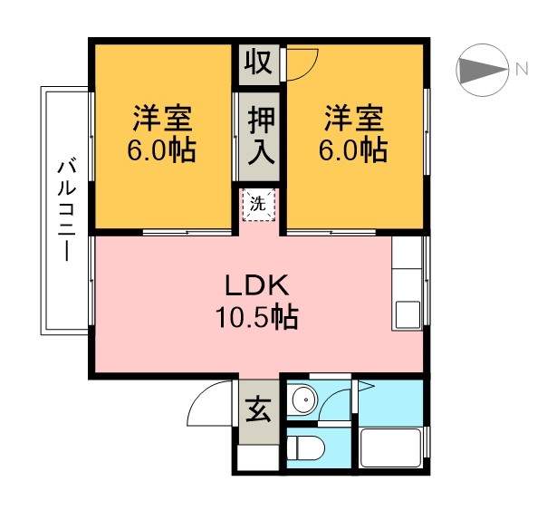 ピュアステイツ一宮中町Ｂ 102号室 間取り