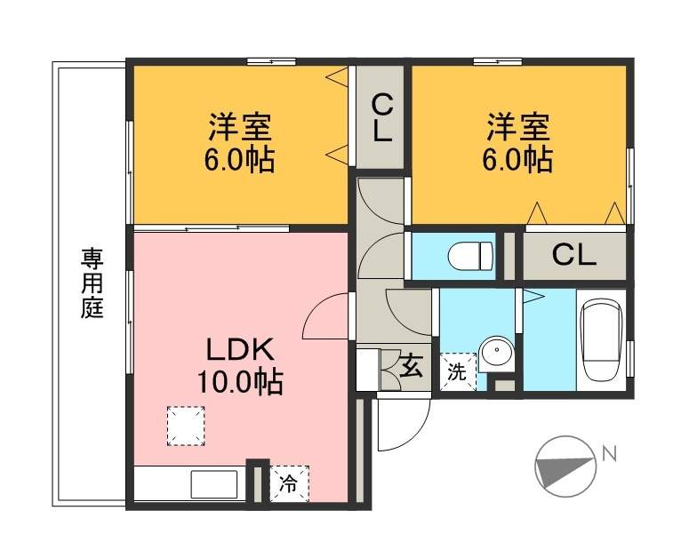 エトワール百石 102号室 間取り
