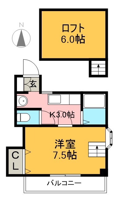 ハイツボンエルフ 401号室 間取り