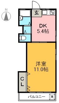 上原マンション 301号室 間取り