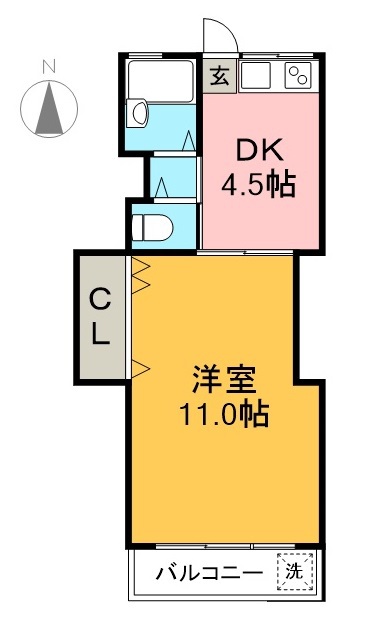 上原マンション 305号室 間取り