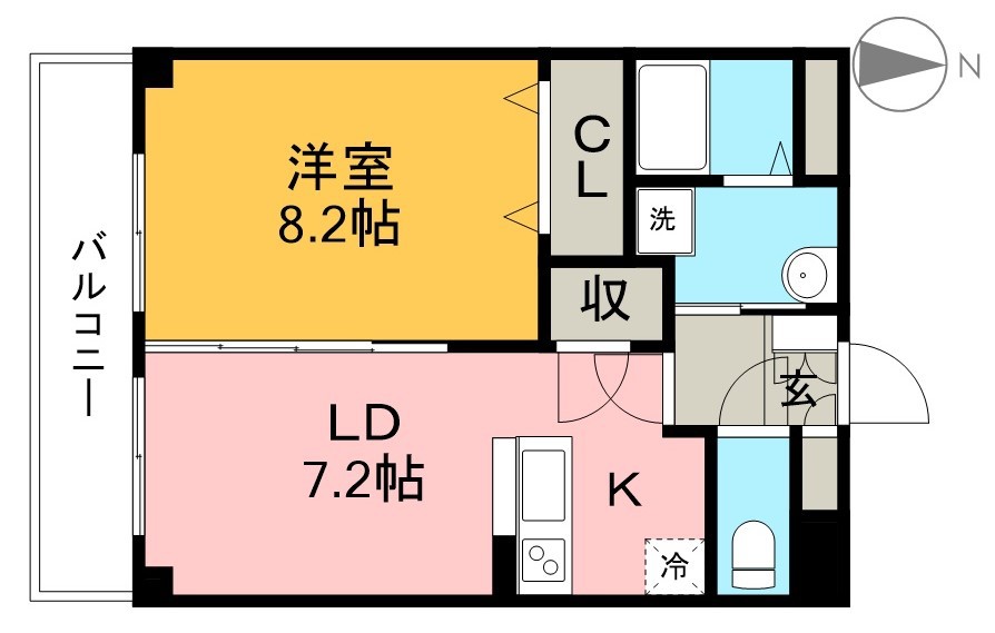 エピナール北久保 308号室 間取り